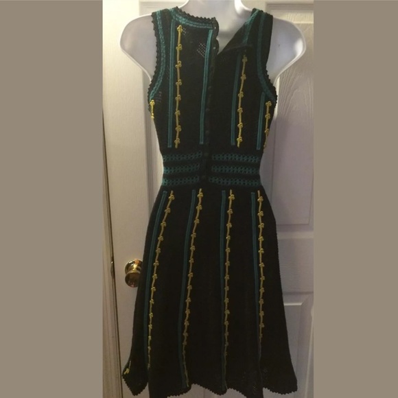 Anthro LAUREATE LANE Fields Dress Sweater Crochet - Picture 5 of 8